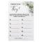 Eucalyptus Where were They Bridal Shower Game Card