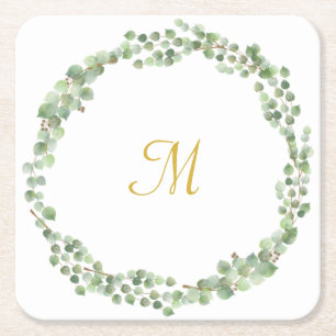 EUCALYPTUS WHITE SQUARE PAPER 2 COASTER