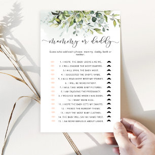 Eucalyptus Who Said It Mummy or Daddy game