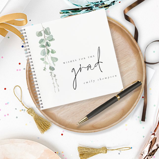 Eucalyptus Wishes for Grad Graduation Guest Book (Creator Uploaded)