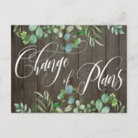 Eucalyptus Wood Change of Plans Postponed Wedding