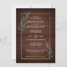 Eucalyptus Wood Wall Rectangle Modern Wedding 