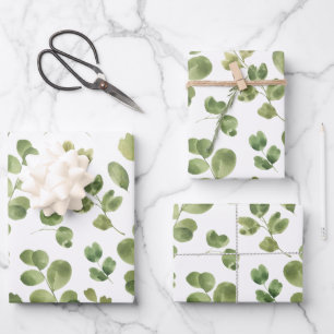 Eucalyptus Wrapping Paper Flat Sheet Set of 3