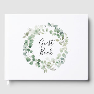 Eucalyptus Wreath Botanical Wedding Guest Book