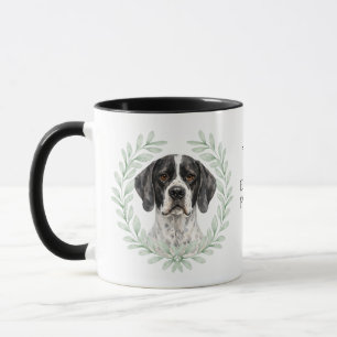 Eucalyptus Wreath English Pointer Dog Monogram Mug