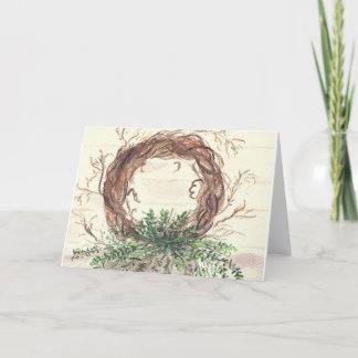 Eucalyptus Wreath Holiday Card