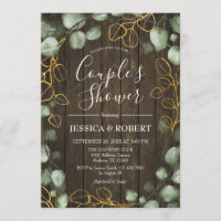 Eucalyptus Wreath Rustic Wood Couples Shower