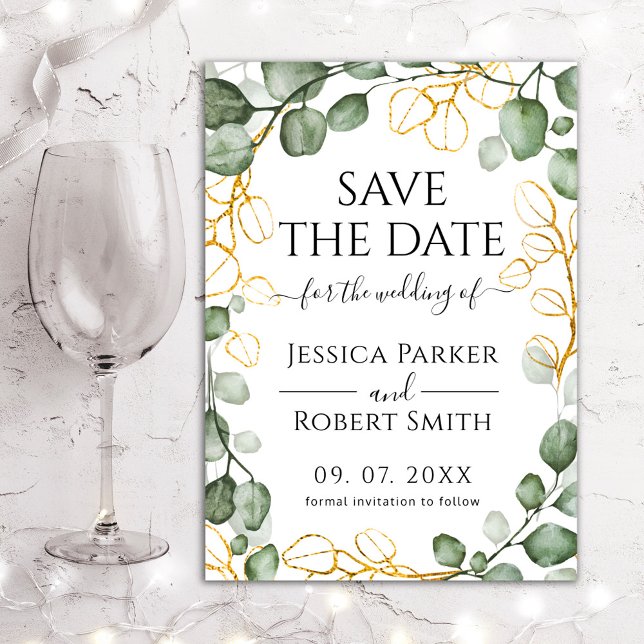 Eucalyptus Wreath Save The Date Invitation (Creator Uploaded)