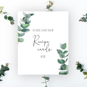 Eucalyptus - Your recipe card here poster