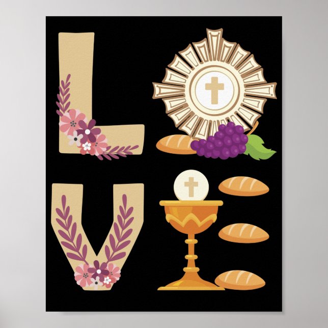 Eucharis Catholic 1st Holy Communion for Girls Poster (Front)