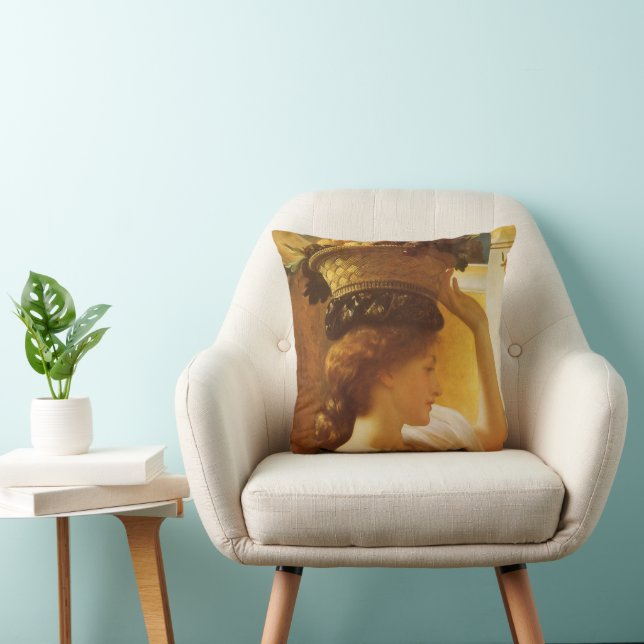 Eucharis - Girl With a Basket of Fruit by Leighton Cushion (Chair)