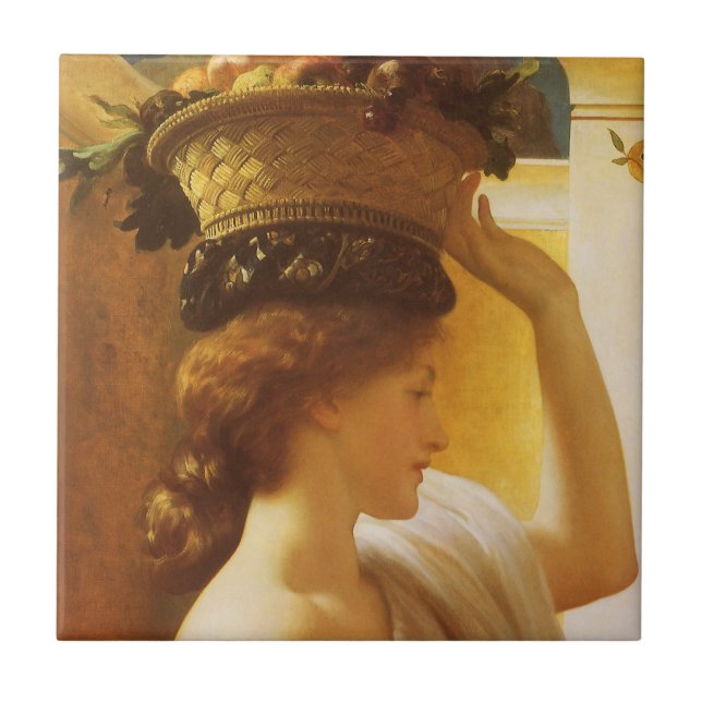 Eucharis - Girl With a Basket of Fruit by Leighton Tile (Front)