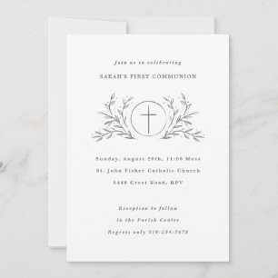 Eucharist Custom Colour First Communion Invitation