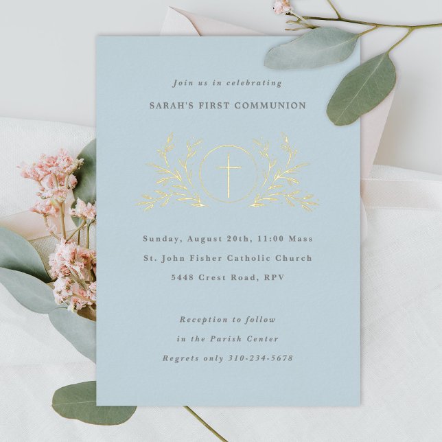Eucharist First Communion Blue Gold  (Creator Uploaded)