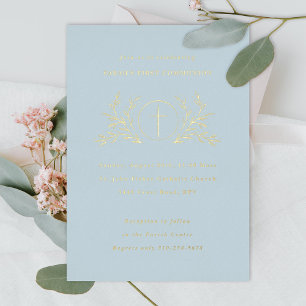 Eucharist First Communion Blue Gold