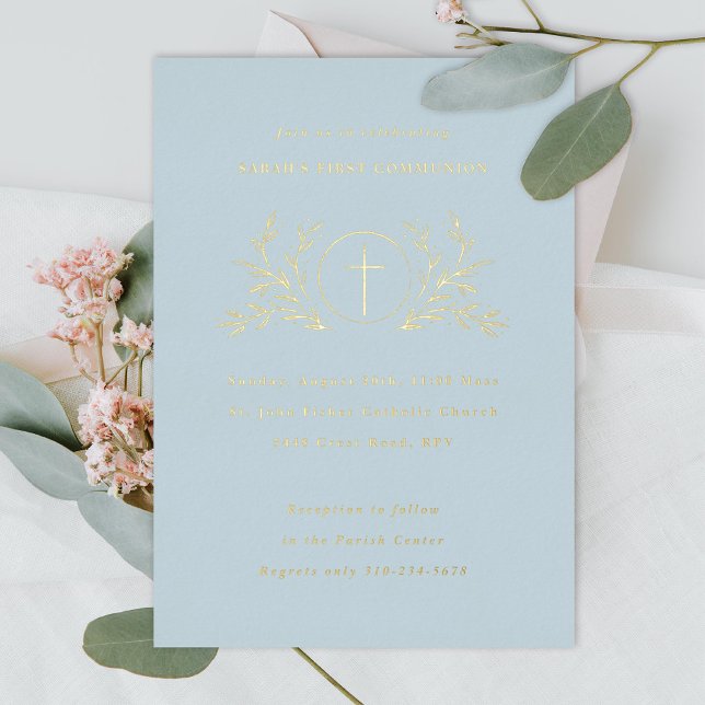 Eucharist First Communion Blue Gold (Creator Uploaded)