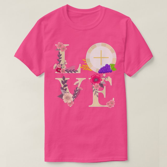 Eucharist Host Catholic 1st Holy Communion Gifts f T-Shirt (Design Front)