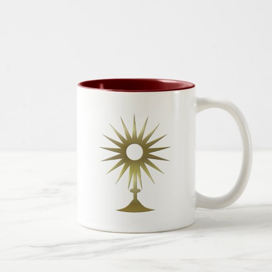 Eucharistic Monstrance Two-Tone Coffee Mug