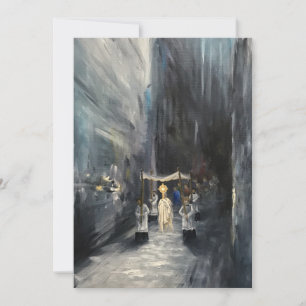 Eucharistic Procession Painting Greeting Card