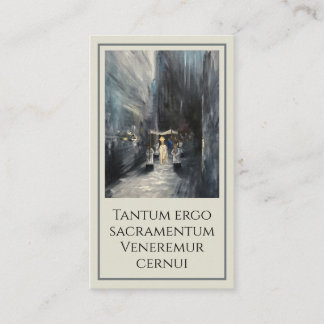 Eucharistic Procession Painting Prayer Card