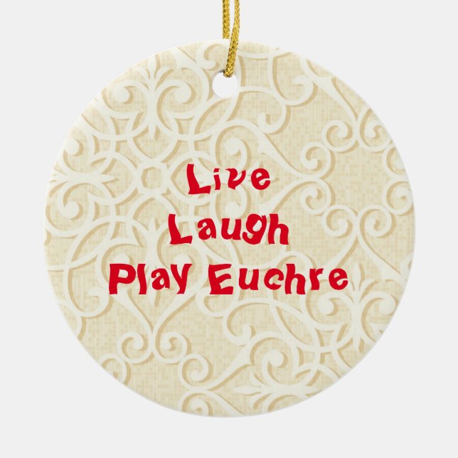 Euchre Ceramic Tree Decoration (Front)