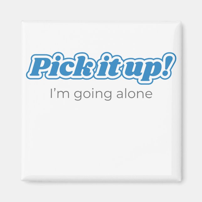 Euchre, Pick It Up! Blue design Magnet (Front)