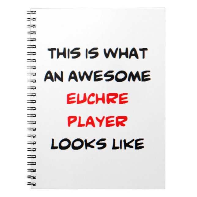 euchre player, awesome notebook (Front)