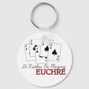 Euchre Playing Key Ring