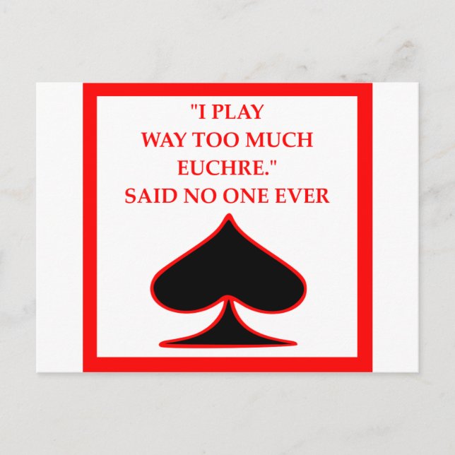 EUCHRE POSTCARD (Front)