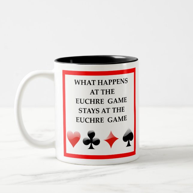 EUCHRE Two-Tone COFFEE MUG (Left)