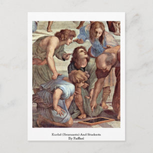 Euclid (Bramante) And Students By Raffael Postcard