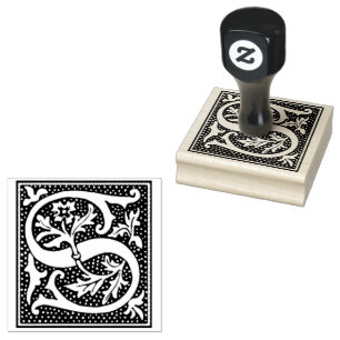 Euclid Capital Letter S Rubber Stamp