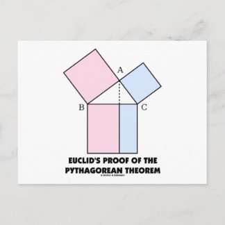 Euclid's Proof Of The Pythagorean Theorem Postcard