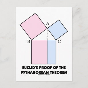 Euclid's Proof Of The Pythagorean Theorem Postcard