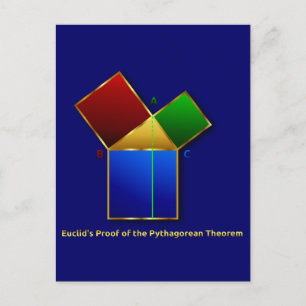 Euclid's Proof of the Pythagorean Theorem. Postcard