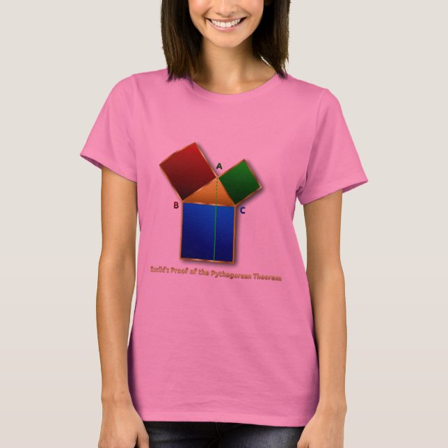 Euclid's Proof of the Pythagorean Theorem. T-Shirt (Front)