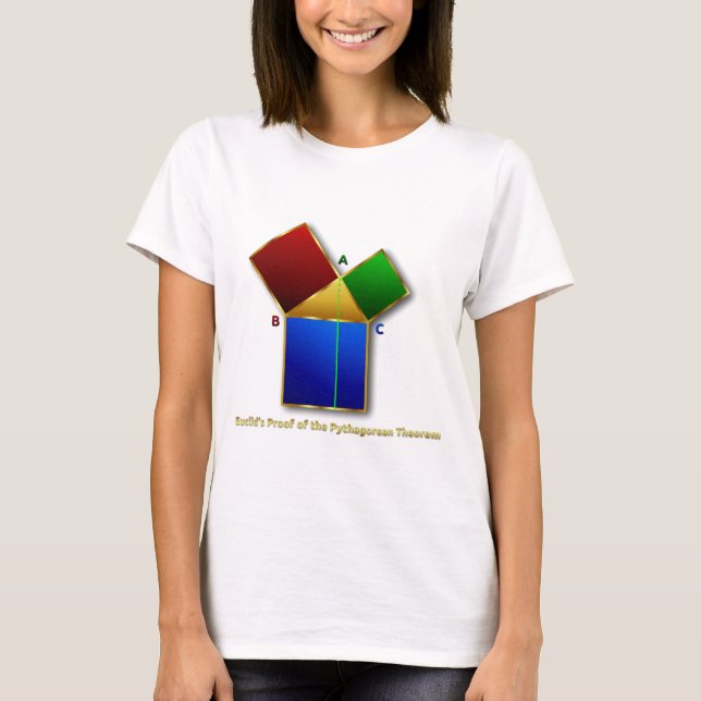 Euclid's Proof of the Pythagorean Theorem. T-Shirt (Front)