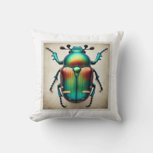 Eudicella Beetle 120724IREF119 - Watercolor Cushion