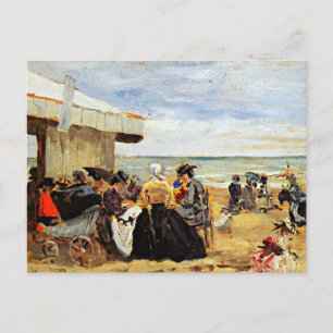 Eugene Boudin: A Beach Scene Postcard