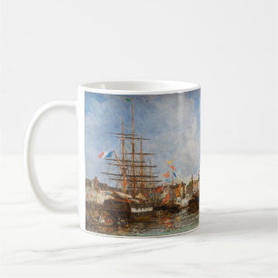 Eugene Boudin - Festival in the Harbour of Honfleu Coffee Mug