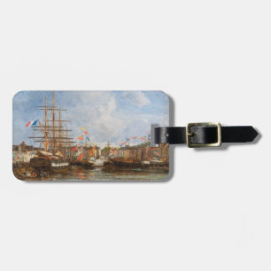 Eugene Boudin - Festival in the Harbour of Honfleu Luggage Tag
