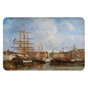Eugene Boudin - Festival in the Harbour of Honfleu Magnet