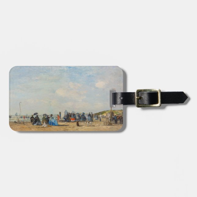 Eugene Boudin - Gathering on the Beach Luggage Tag (Front Horizontal)