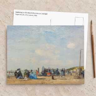 Eugene Boudin - Gathering on the Beach Postcard