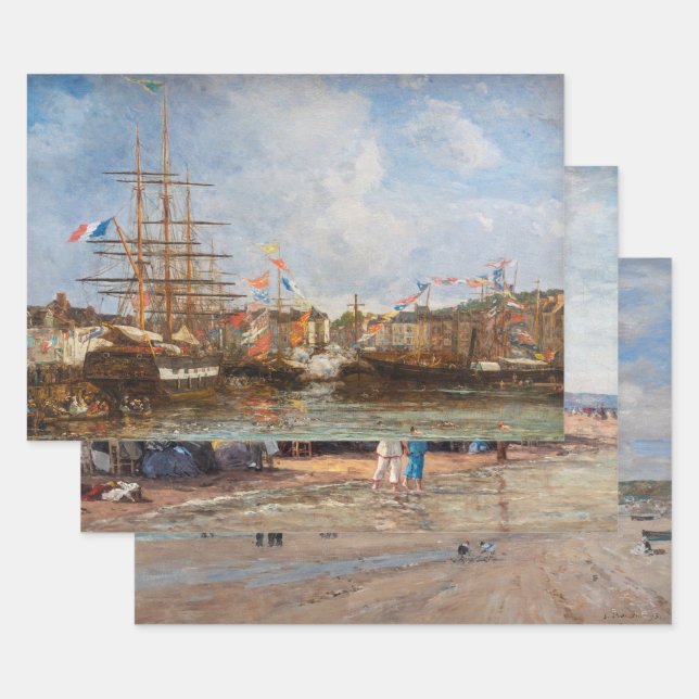 Eugene Boudin - Masterpieces Selection Wrapping Paper Sheet (Set)