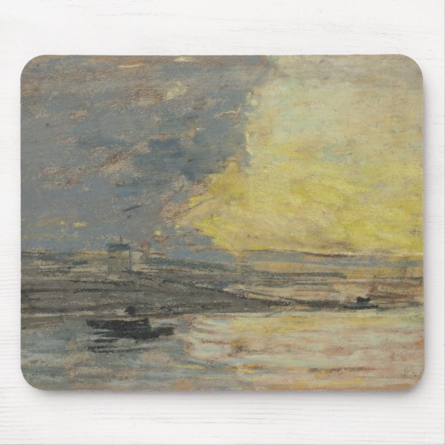 Eugene Boudin - Seaside, Port of Honfleur Mouse Mat (Front)