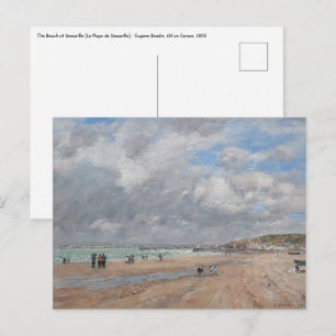 Eugene Boudin - The Beach at Deauville Postcard