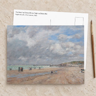 Eugene Boudin - The Beach at Deauville Postcard