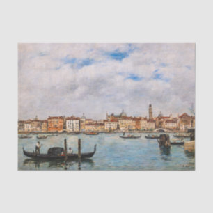 Eugene Boudin - Venice, Riva degli Schiavoni Tissue Paper