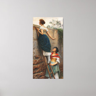 Eugene de Blaas: On the Wall - 16K Fine Art Restor Canvas Print